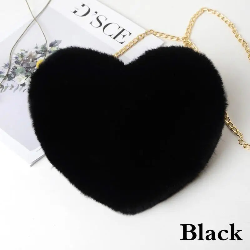 Heartfelt Plush Crossbody Bag