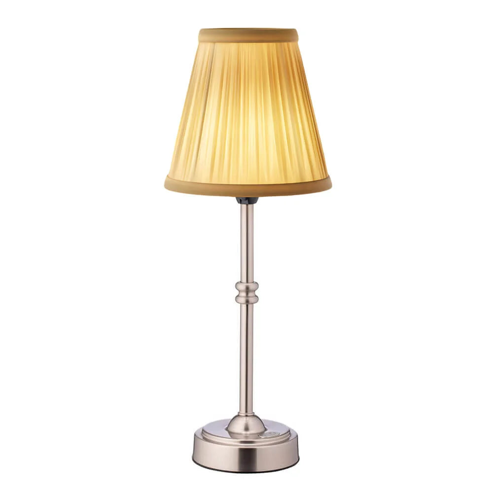 Retro Cordless Fabric Table Lamp