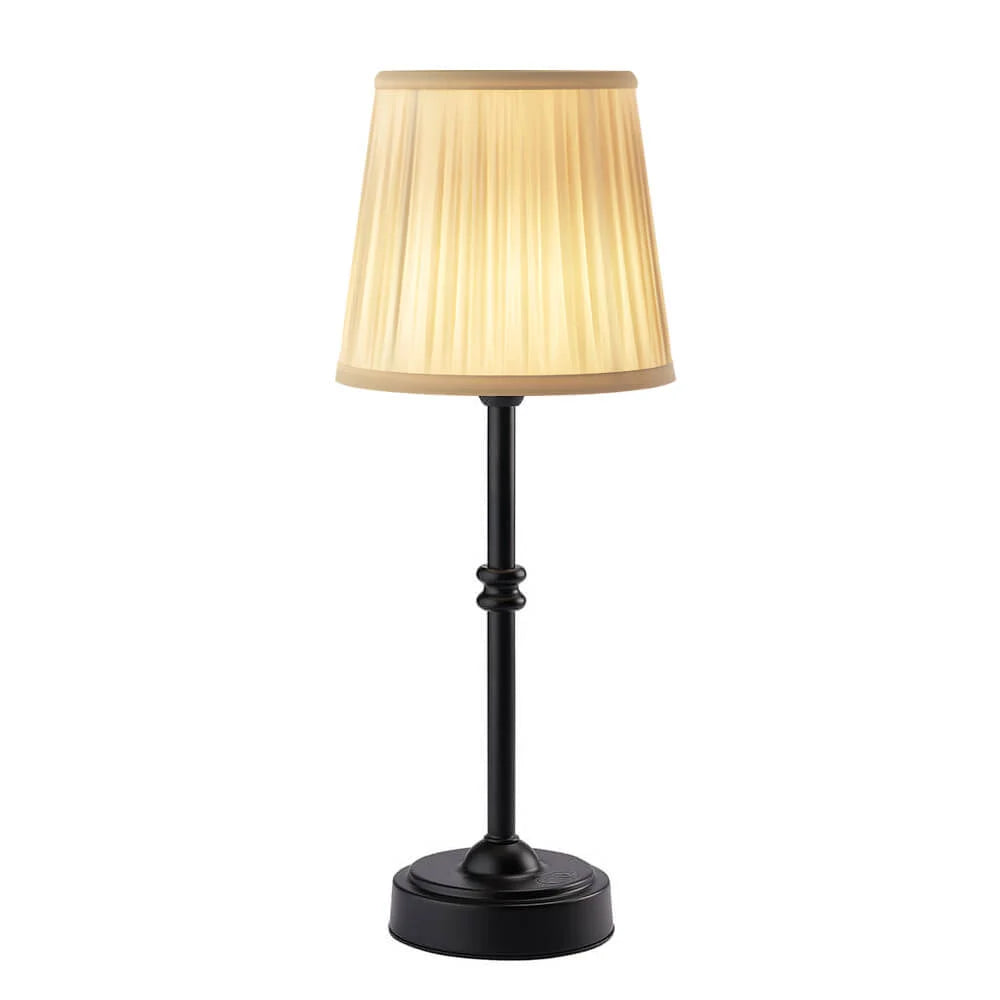 Retro Cordless Fabric Table Lamp