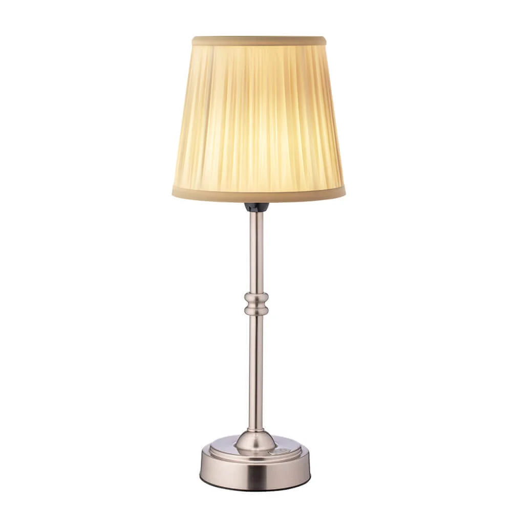 Retro Cordless Fabric Table Lamp