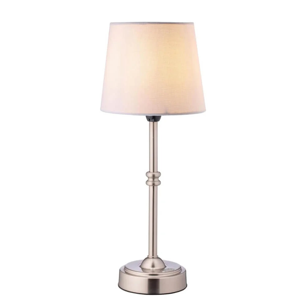 Retro Cordless Fabric Table Lamp