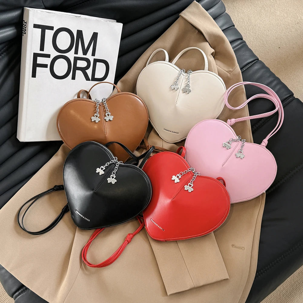 Heart-Shaped Crossbody Bag