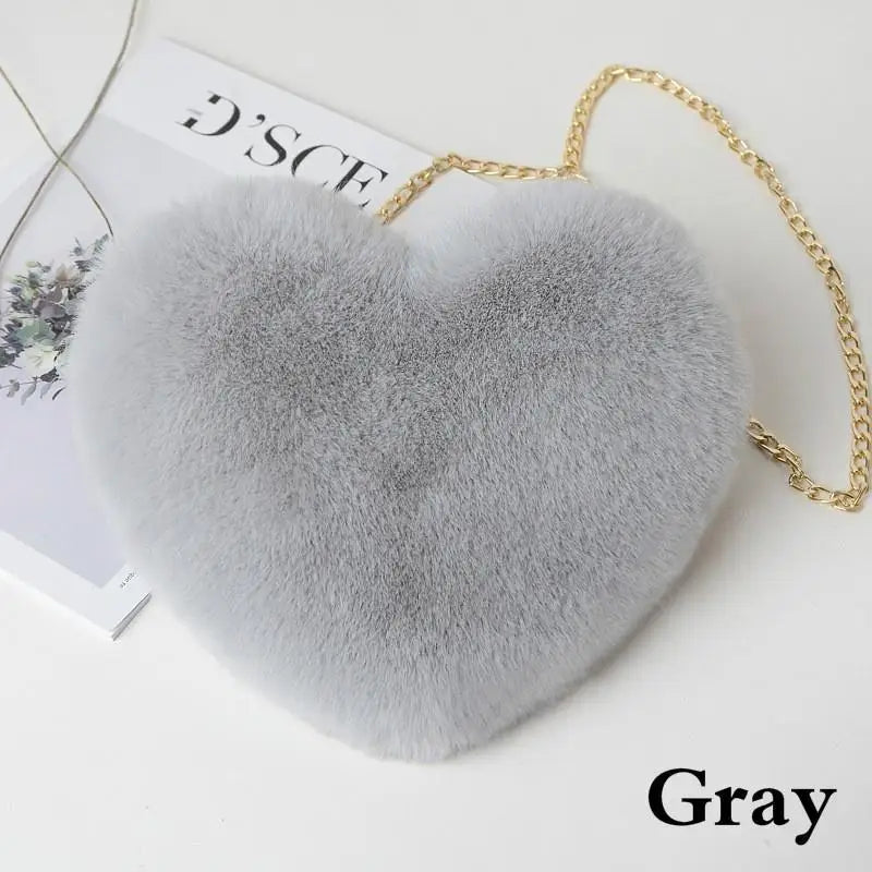 Heartfelt Plush Crossbody Bag
