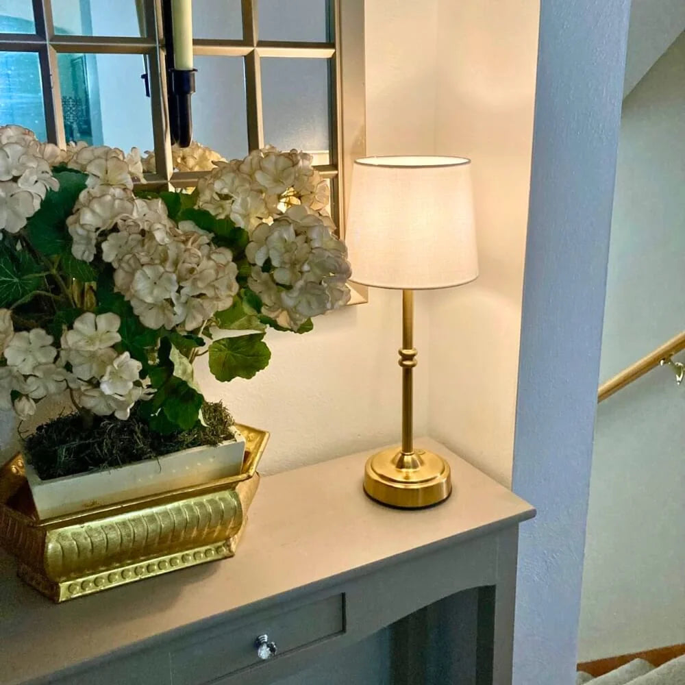 Retro Cordless Fabric Table Lamp
