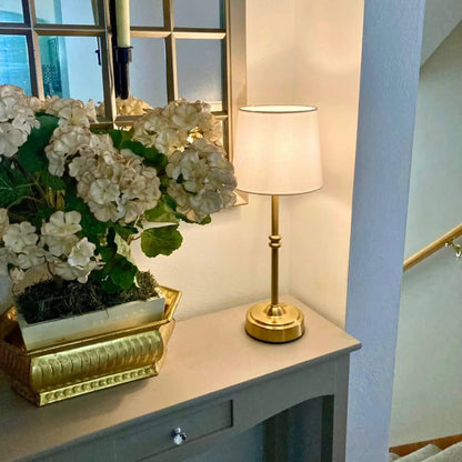 Retro Cordless Fabric Table Lamp