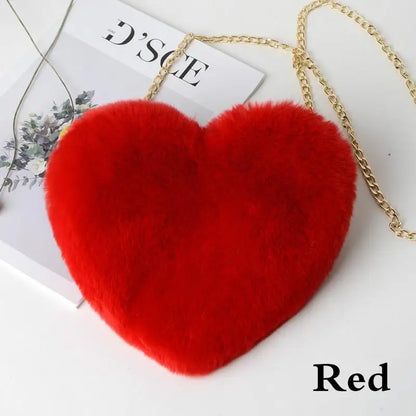 Heartfelt Plush Crossbody Bag