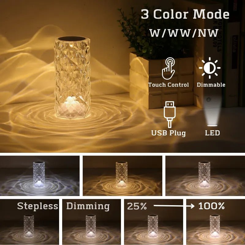 LuxGlow Rose Diamond Lamp