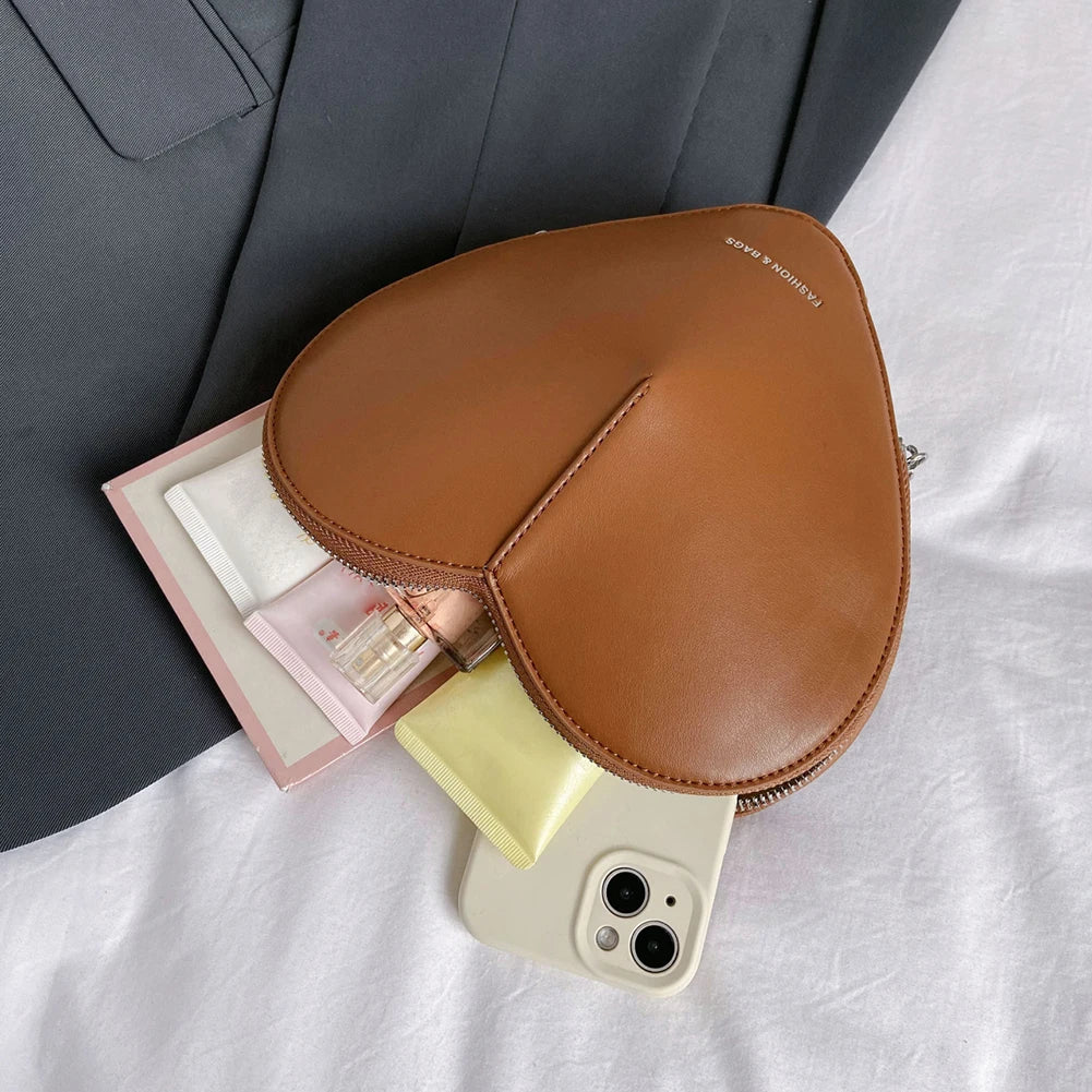Heart-Shaped Crossbody Bag
