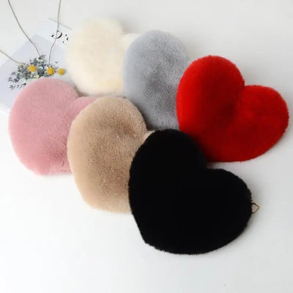 Heartfelt Plush Crossbody Bag