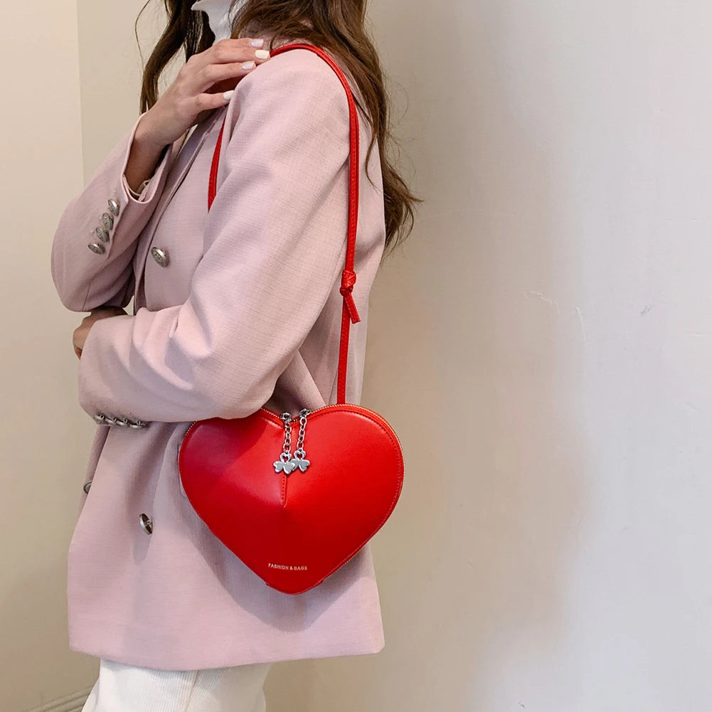 Heart-Shaped Crossbody Bag