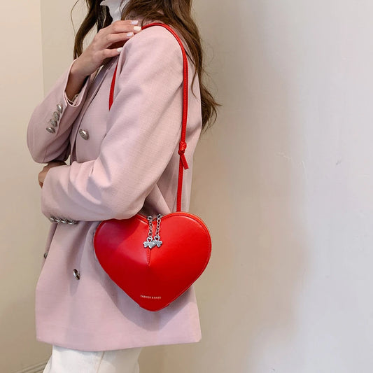 Heart-Shaped Crossbody Bag