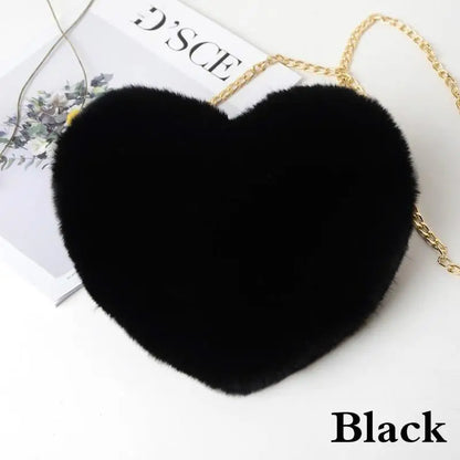 Heartfelt Plush Crossbody Bag