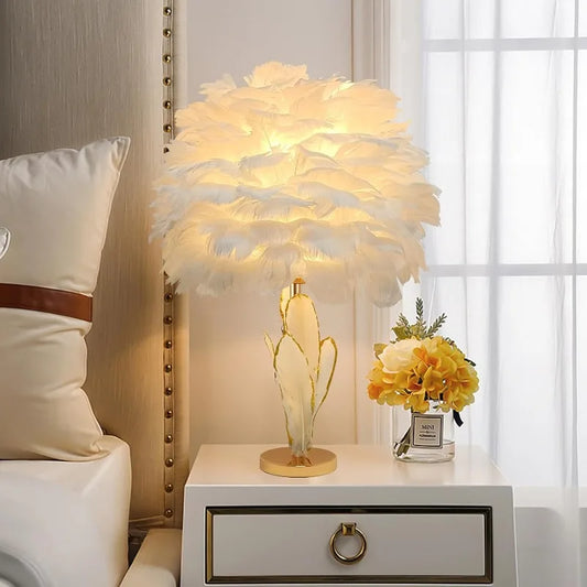 DreamGlow Feather Lamp Delight