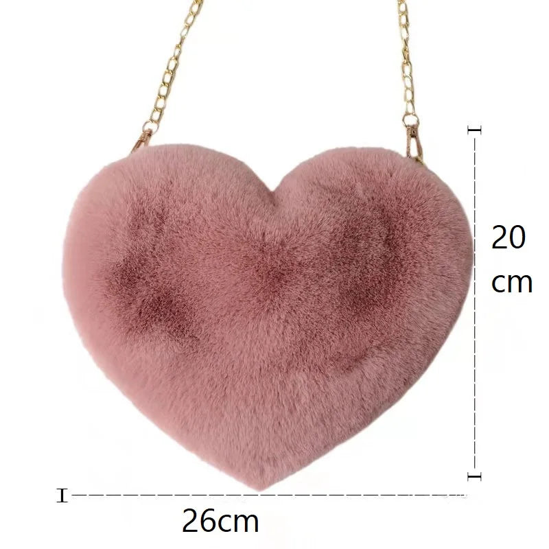 Heartfelt Plush Crossbody Bag